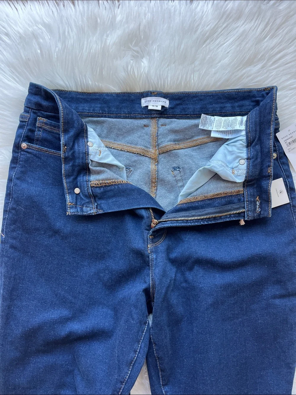 🆕Good American Good Waist Always Fits  Jeans 14-18 Blue821 MSRP $149